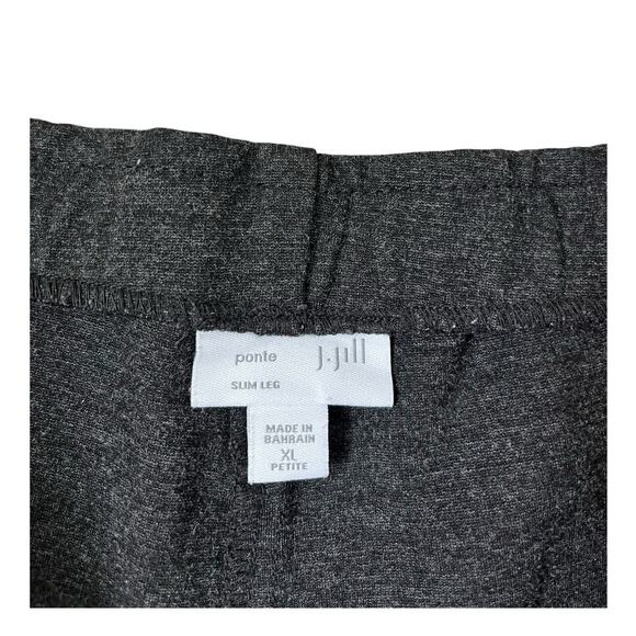J. Jill Ponte Slim Leg Pull On Pants Gray Stretch Elastic Womens Size XL Petite - Picture 4 of 11